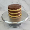 vanilla cake with chocolate icing